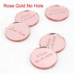 50pcs Personalized Name Shower Baby Baptism Tag Engraved Acrylic Round Circle Wedding Table Party Decoration Custome Gift Favors
