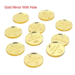 50pcs Personalized Name Shower Baby Baptism Tag Engraved Acrylic Round Circle Wedding Table Party Decoration Custome Gift Favors