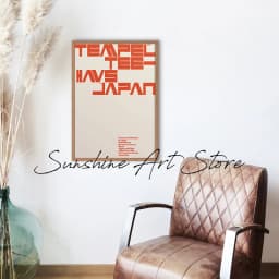 Modernist Gallery Art Exhibition Poster Canvas Printing Vintage Abstract Exhibition Advertising Wall Art Decor Home Room Decor