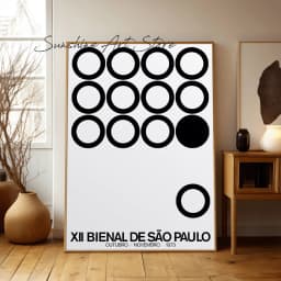 Modernist Gallery Art Exhibition Poster Canvas Printing Vintage Abstract Exhibition Advertising Wall Art Decor Home Room Decor