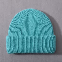 Casual Winter Hat for Women Real Rabbit Fur Beanie Ladies Fall Cashmere Hats Three Fold Thick Knitted Girls Skullies Beanies Cap