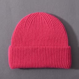 Casual Winter Hat for Women Real Rabbit Fur Beanie Ladies Fall Cashmere Hats Three Fold Thick Knitted Girls Skullies Beanies Cap