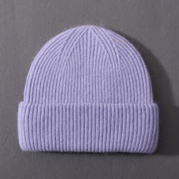Casual Winter Hat for Women Real Rabbit Fur Beanie Ladies Fall Cashmere Hats Three Fold Thick Knitted Girls Skullies Beanies Cap