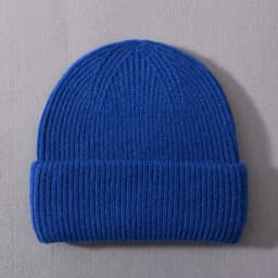 Casual Winter Hat for Women Real Rabbit Fur Beanie Ladies Fall Cashmere Hats Three Fold Thick Knitted Girls Skullies Beanies Cap