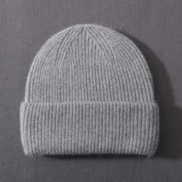 Casual Winter Hat for Women Real Rabbit Fur Beanie Ladies Fall Cashmere Hats Three Fold Thick Knitted Girls Skullies Beanies Cap