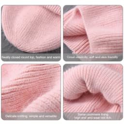Casual Winter Hat for Women Real Rabbit Fur Beanie Ladies Fall Cashmere Hats Three Fold Thick Knitted Girls Skullies Beanies Cap