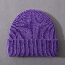 Casual Winter Hat for Women Real Rabbit Fur Beanie Ladies Fall Cashmere Hats Three Fold Thick Knitted Girls Skullies Beanies Cap
