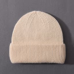 Casual Winter Hat for Women Real Rabbit Fur Beanie Ladies Fall Cashmere Hats Three Fold Thick Knitted Girls Skullies Beanies Cap
