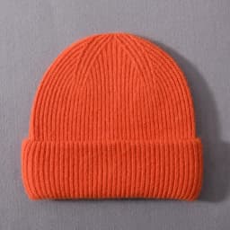 Casual Winter Hat for Women Real Rabbit Fur Beanie Ladies Fall Cashmere Hats Three Fold Thick Knitted Girls Skullies Beanies Cap