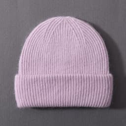 Casual Winter Hat for Women Real Rabbit Fur Beanie Ladies Fall Cashmere Hats Three Fold Thick Knitted Girls Skullies Beanies Cap