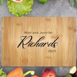 PERSONALIZED GIFT Wooden Cutting Board, Custom Cutting Board for Wedding Gift, Bridal Shower Gift, Housewarming Gift