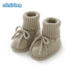 Baby First Walkers Breathable Anti-slip Knitted Newborn Infant Boys Girls Solid Booties Prewalkers 0-18m Toddler Unisex Footwear