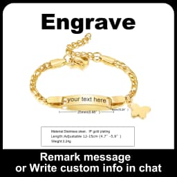 Personalize Name Bracelet for Baby Boy Girl Figaro Chain Smooth Bangle Link Gold Tone No Fade Safty Jewelry 12cm to 15cm