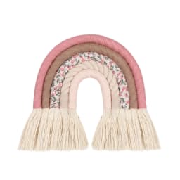 OOTDTY 5 Lines Macrame Rainbow Hanging Ornament DIY Rope Handmade Woven Wall Decor Baby Girls Room Decor Home Nursery Decor