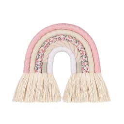 OOTDTY 5 Lines Macrame Rainbow Hanging Ornament DIY Rope Handmade Woven Wall Decor Baby Girls Room Decor Home Nursery Decor