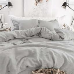 100% French Linen Natural Duvet Cover Soft Comfortable Quilt Comforter Cover Queen Durable Healthy Home Textiles Bedding