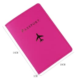Women Men Solid Colour Passport Cover Case and Luggage Tag Fashion Travel Passport Card Holder Wallet Case Travel Accessories
