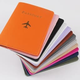 Women Men Solid Colour Passport Cover Case and Luggage Tag Fashion Travel Passport Card Holder Wallet Case Travel Accessories