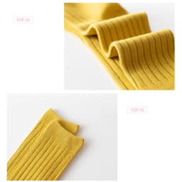 4-12 Years Children Knee-length Socks Spanish Style Autumn Fashion Solid Color Cotton Socks