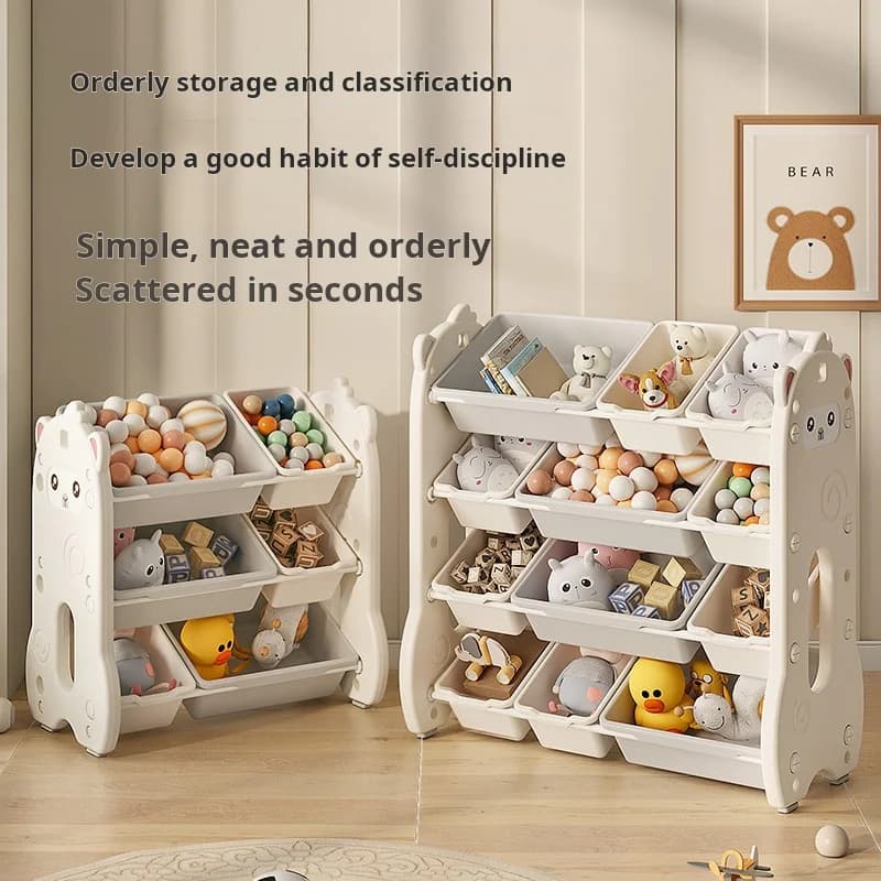 Children's toy storage large capacity classification multi-layer storage rack baby locker Shelf organizer Children's bookshelve