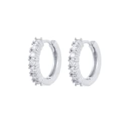 CRMYA Gold Silver Filled 16mm 14mm 12mm Flower Higgle Earring CZ Zircon Hoop Earrings For Women Girls Jewelry Wholesale