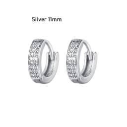 CRMYA Gold Silver Filled 16mm 14mm 12mm Flower Higgle Earring CZ Zircon Hoop Earrings For Women Girls Jewelry Wholesale