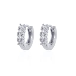 CRMYA Gold Silver Filled 16mm 14mm 12mm Flower Higgle Earring CZ Zircon Hoop Earrings For Women Girls Jewelry Wholesale