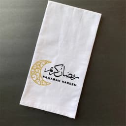 Ramadan Kareem white kitchen tea towel Muslim Islamic suhoor Iftar sehri happy Eid al-Fitr Eid Mubarak home decoration gift sign