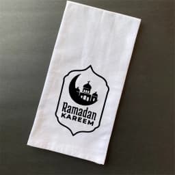 Ramadan Kareem white kitchen tea towel Muslim Islamic suhoor Iftar sehri happy Eid al-Fitr Eid Mubarak home decoration gift sign