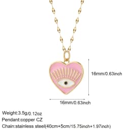 Bow Necklace for Women Cute Butterlfy Heart Pendant Gold Color Stainless Steel Long Chain Collars Neck Cadenas Para Hombre en