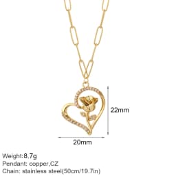Bow Necklace for Women Cute Butterlfy Heart Pendant Gold Color Stainless Steel Long Chain Collars Neck Cadenas Para Hombre en