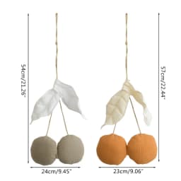 Cute Cherry Wall Hanging Ornaments Cotton Kids Room Nordic Style Hanging Decorations Baby Bedroom Home Party Decor