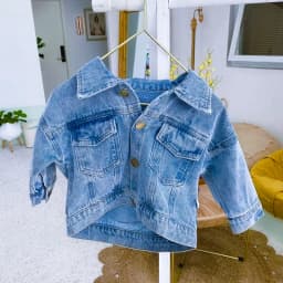 2022 Autumn Spring Fall Boys Casual Cartoon Denim Kids Jackets Turn-down Collar Long Sleeve Coat Girls Loose Tops for Teens
