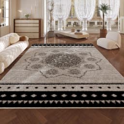 VIKAMA New Design Warm Wave Retro Winter Warm Non-slip Floor Mats Living Room Bedroom Sofa Washable Dirt-resistant Carpet
