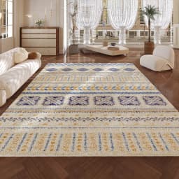 VIKAMA New Design Warm Wave Retro Winter Warm Non-slip Floor Mats Living Room Bedroom Sofa Washable Dirt-resistant Carpet