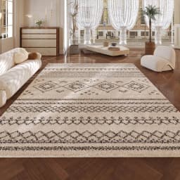 VIKAMA New Design Warm Wave Retro Winter Warm Non-slip Floor Mats Living Room Bedroom Sofa Washable Dirt-resistant Carpet