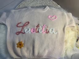 Personalized Baby Sweater, Custom Name Sweater, Hand Embroidery Name Sweater,Newborn Girl Coming Outfit winter baby girl clothes