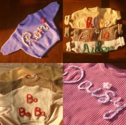Personalized Baby Sweater, Custom Name Sweater, Hand Embroidery Name Sweater,Newborn Girl Coming Outfit winter baby girl clothes