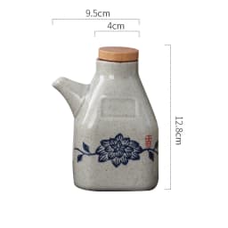 350ML Japanese Style Ceramic Oil Olive Dispenser Soy Sauce Pot Small Vinegar Pot Sauce Jar Oil Bottle Tableware Seasoning Bottle