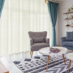 Natural Linen Voile Curtain 132CM Drop Net Curtains Light Filtering Window Sheer Shades Sheer Curtains for Bedroom Living Room