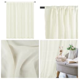 Natural Linen Voile Curtain 132CM Drop Net Curtains Light Filtering Window Sheer Shades Sheer Curtains for Bedroom Living Room