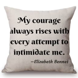 18" Square Floral Jane Austen Quotation Letter Print Sofa throw pillow cover case cotton Linen Nordic Masterpiece Cushion Cover