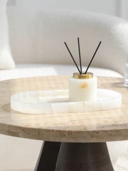 Real Luxurious Marble Vanity Tray for Perfume Candles Jewelry Luxury Calacatta Marble Tray for Home Decor