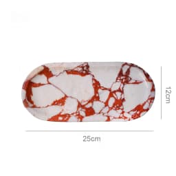 Real Luxurious Marble Vanity Tray for Perfume Candles Jewelry Luxury Calacatta Marble Tray for Home Decor