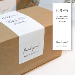 Custom Packaging Labels Personalized Box Seals Stickers for Small Business Logo Wedding Decoration Party Gift DIY Design