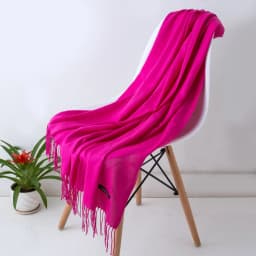 2024 Fashion Solid Color Women Thin Tassel Long Scarf Hijabs Lady Shawls Cashmere Like Pashmina Hijabs Scarves Wraps