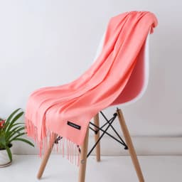 2024 Fashion Solid Color Women Thin Tassel Long Scarf Hijabs Lady Shawls Cashmere Like Pashmina Hijabs Scarves Wraps
