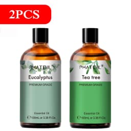 PHATOIL 100ML Eucalyptus Rose Essential Oils Lavender Indian Sandalwood Bergamot Cinnamon Lemongrass Essential Oils For Skin