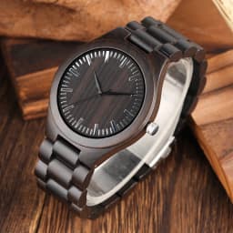 Retro Wood Watches for Men Clock Male Casual Light Ebony Wood Man Full Natural Band Quartz Men's Wrist Watches Relogio Masculino