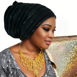 Muslim Headscarf Hat Turbante Mujer African Headpiece Glitter Full Body Pleated Turban Cap for Women 2023 Lady Head Wraps